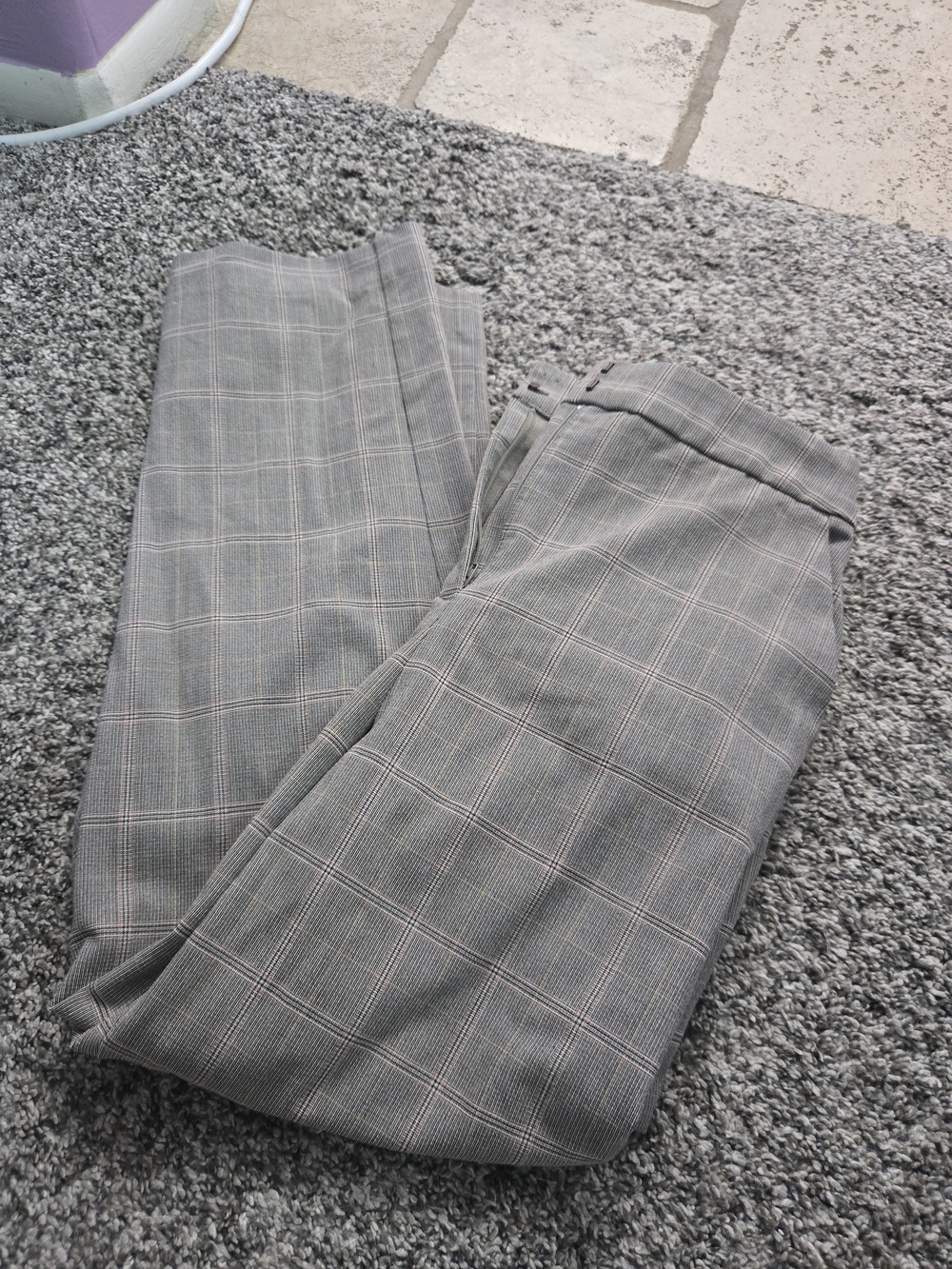 Gray Plaid Dress Pants - Picture 10 of 15